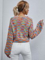 Drop Shoulder Space Dye Sweater