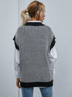 Allover Pattern Sweater Vest Without Blouse