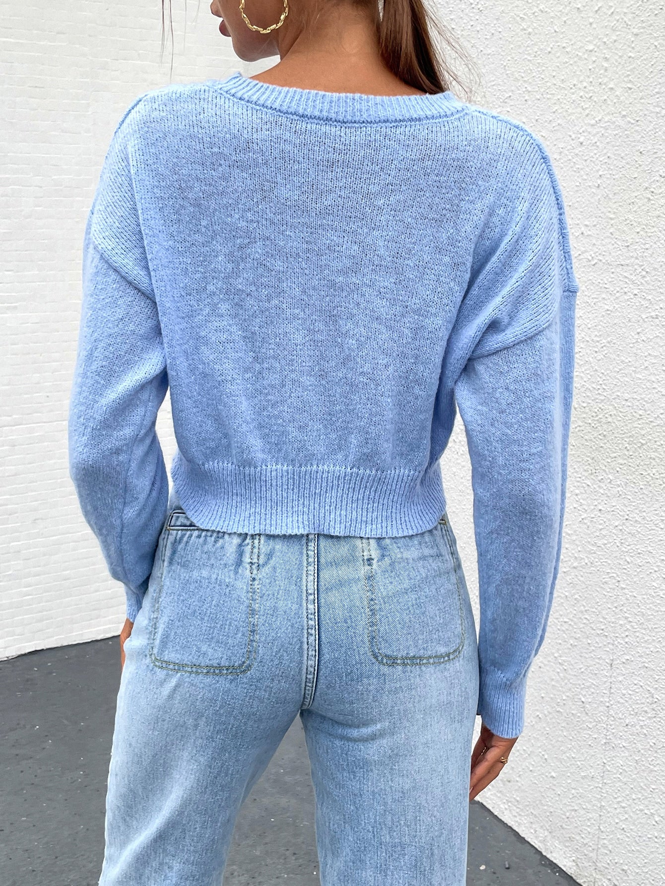 Cable Knit Crop Sweater