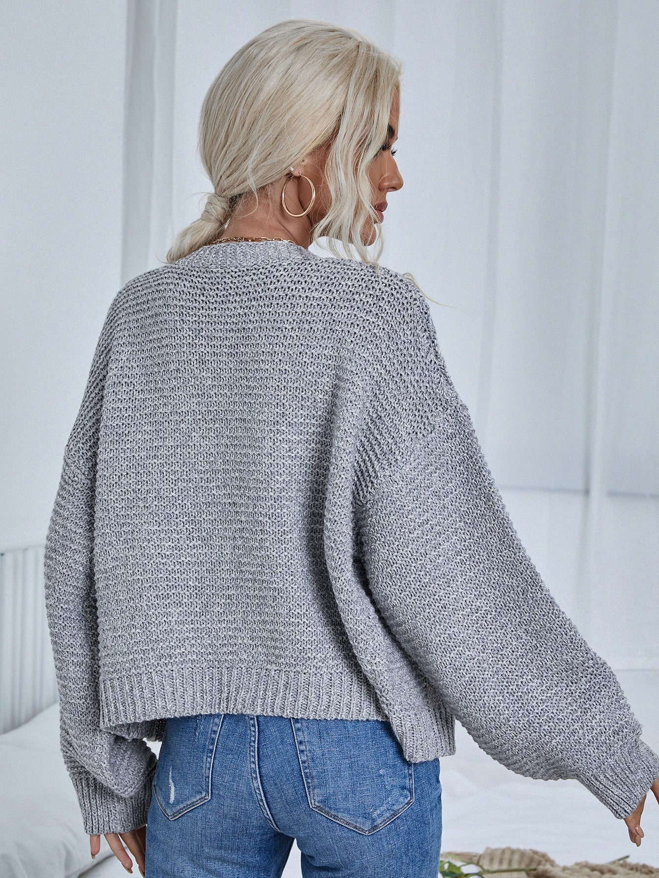 Drop Shoulder Cardigan