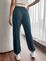 Slant Pocket Letter Graphic Sweatpants