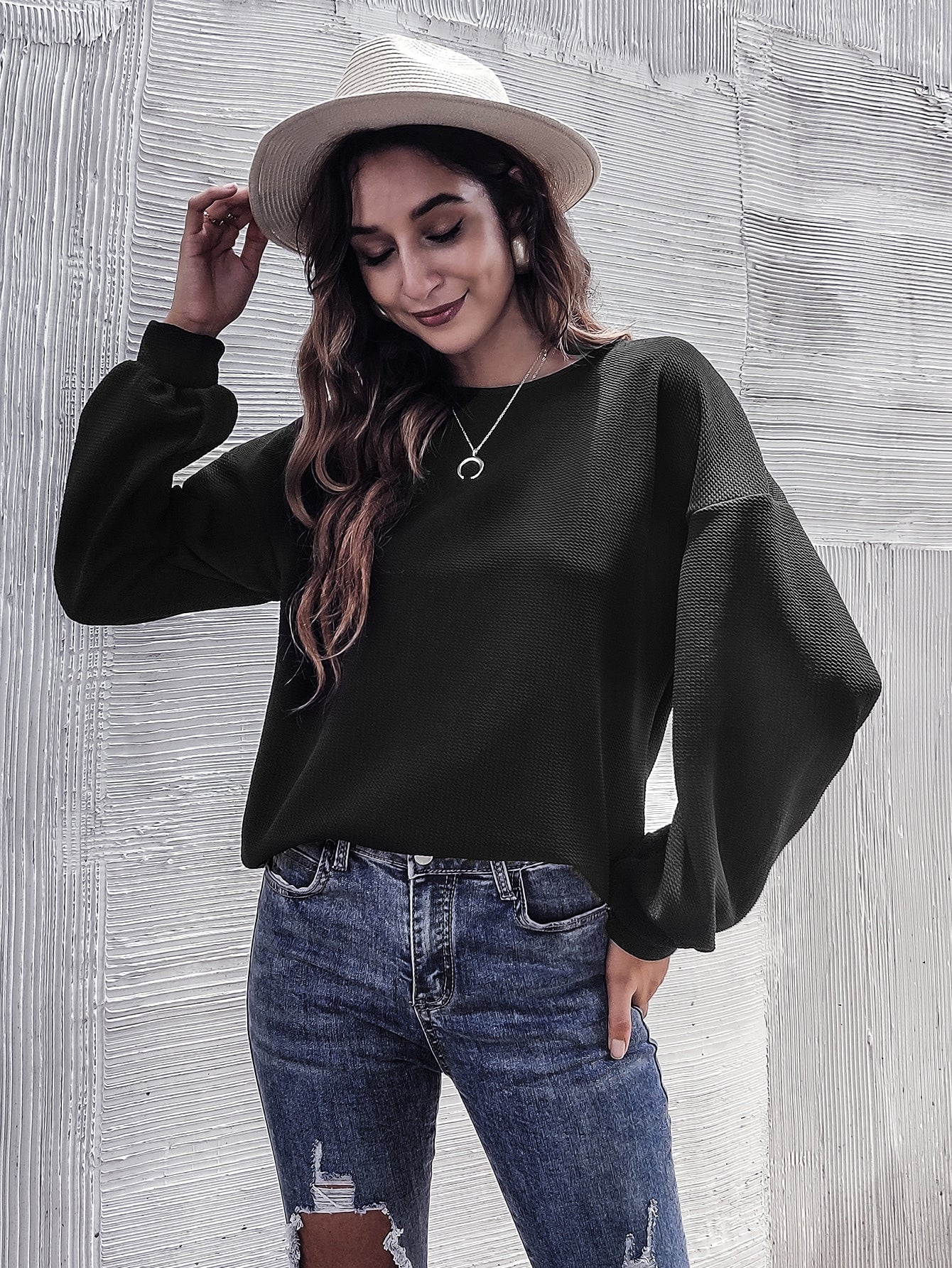 Cut Out Tie Backless Drop Shoulder Tee