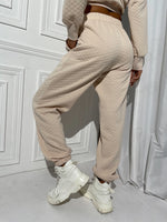 Letter Graphic Elastic Hem Sweatpants