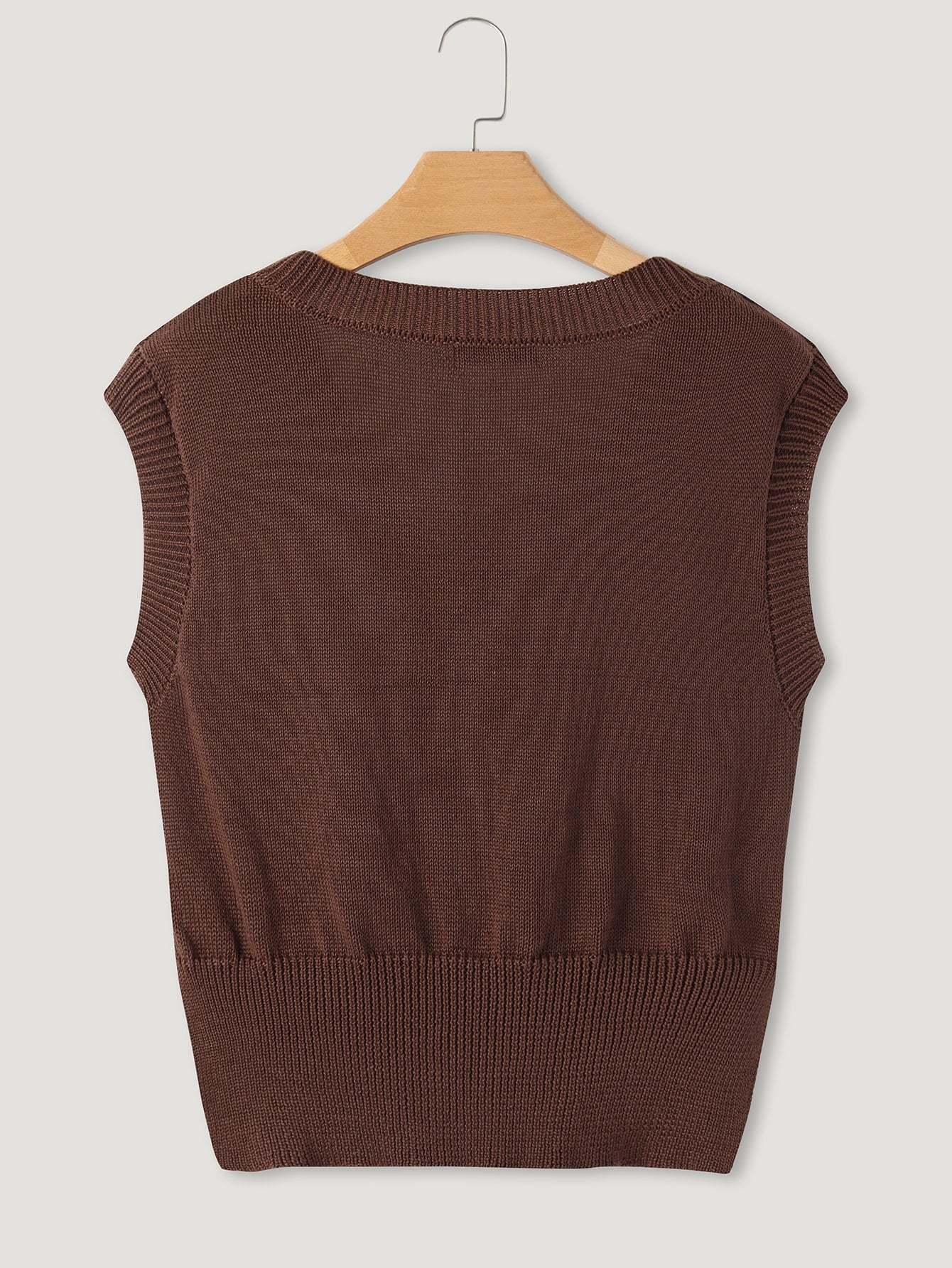 High Low Cable Knit Sweater Vest