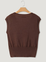 High Low Cable Knit Sweater Vest