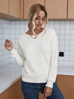 Contrast Lace Tie Back Sweater