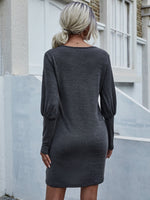 Gigot Sleeve Fitted Dress