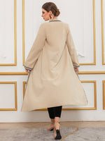 Contrast Trim Long Kimono