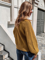 Solid High Neck Raglan Sleeve Sweater