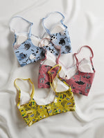 3pack Mixed Print No Show Bralette Set