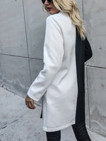 Two Tone Double Breasted Longline Blazer