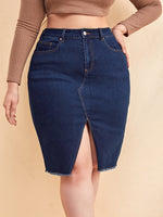 Plus Size Denim Skirts Wholesaler