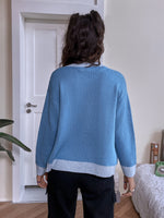 Heart Pattern Drop Shoulder Button Up Cardigan