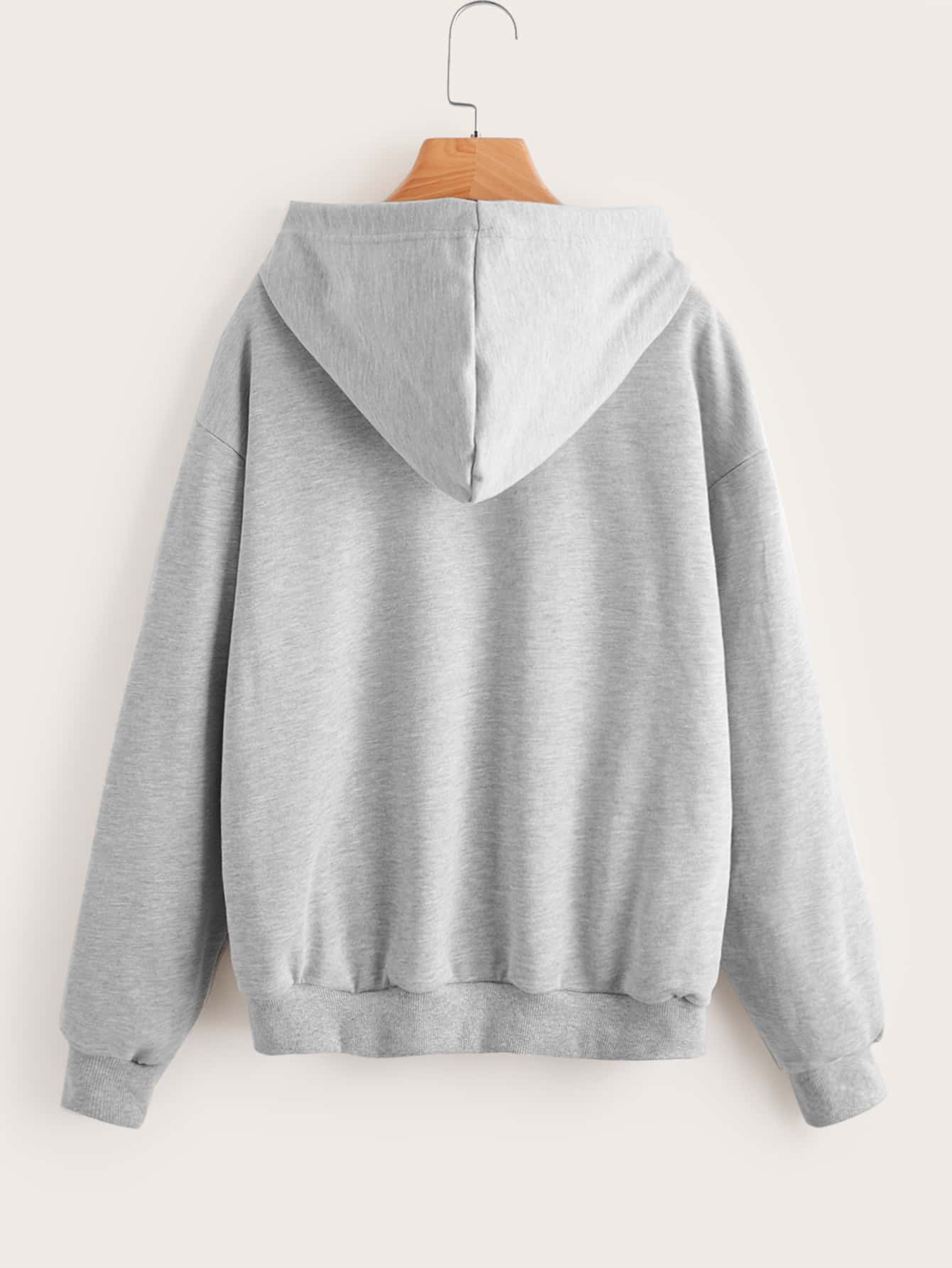 Drop Shoulder Dual Pocket Hoodie