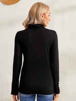 High Neck Buttoned Sweater