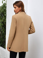 Flap Detail Single Button Overcoat