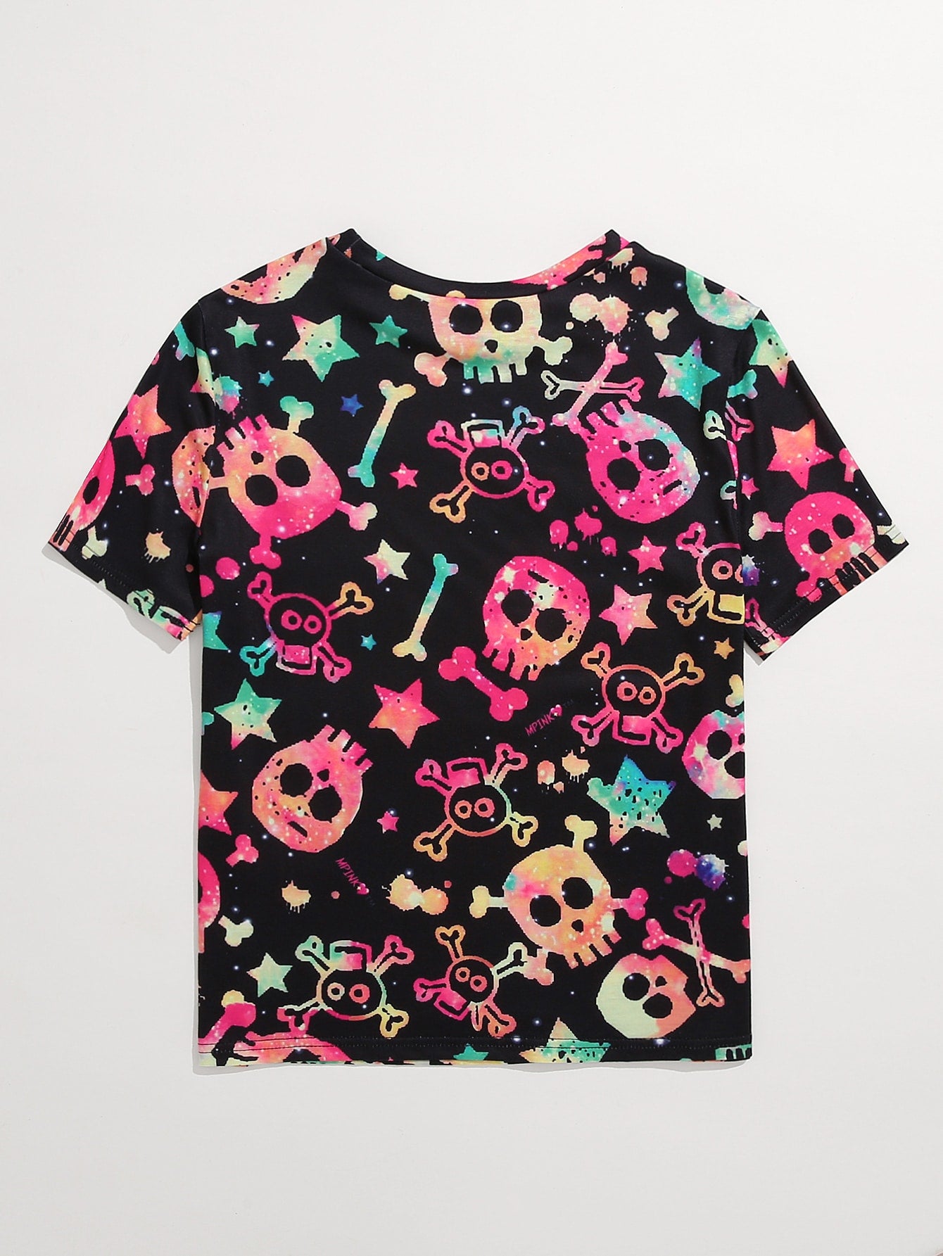 Skull And Star Print Tee