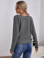 Twist Front Raglan Sleeve Sweater