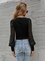 Swiss Dot Bishop Sleeve Top