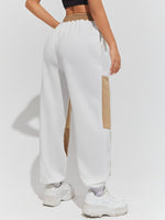 Color Block Slant Pocket Drawstring Waist Sweatpants