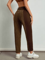 High Waist Corduroy Carrot Pants