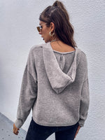 Drop Shoulder Hooded Sweater