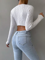 Cable Knit Crop Cardigan