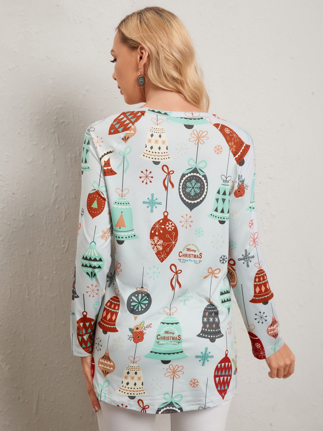 Christmas Deer & Raglan Sleeve Tee