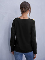 Color Block Long Sleeve Tee