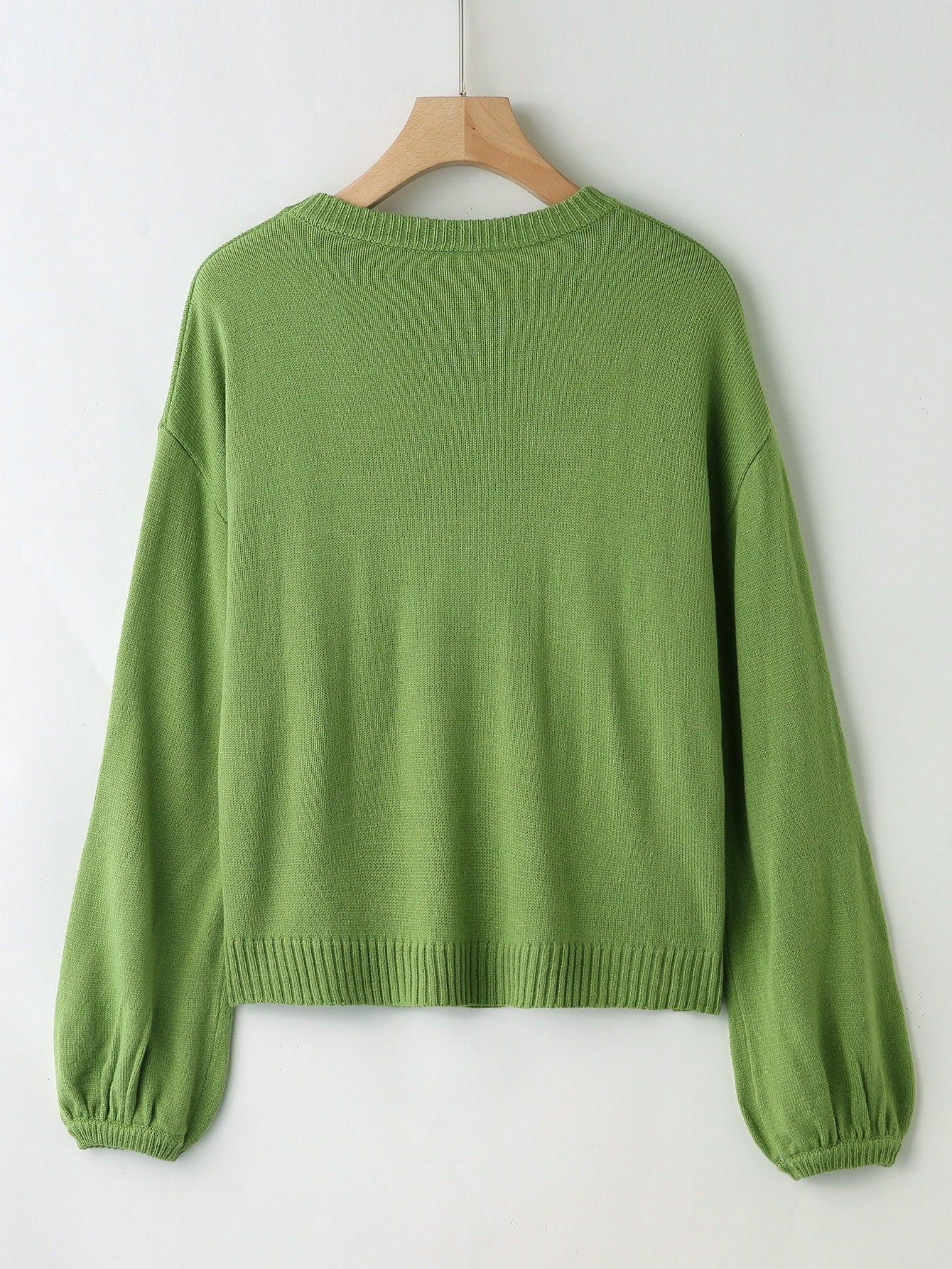 Yin & Yang And Sun Pattern Drop Shoulder Sweater