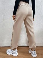 Press Crease Drawstring Waist Sweatpants