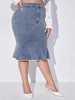 Plus Size Denim Skirts Factory