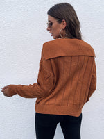 Sailor Collar Cable Knit Sweater