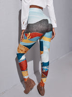 Colorblock Wide Waistband Leggings