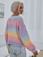 V-neck Ombre Sweater