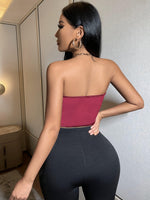 Satin Crop Bandeau Top