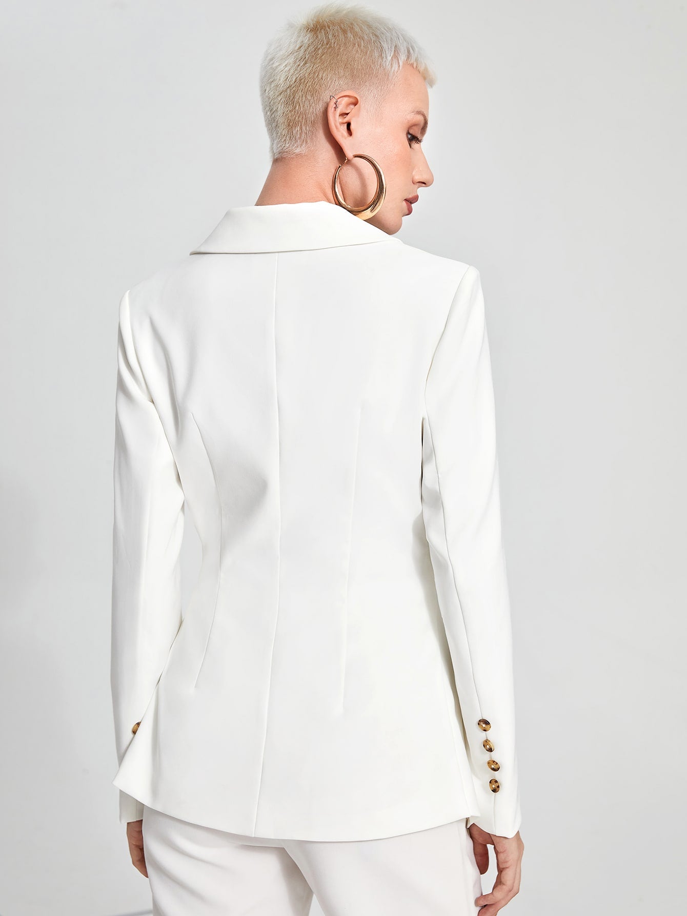 Lapel Neck Cut Out Front Blazer