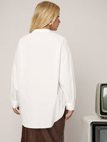 Choker Neck Drop Shoulder Tunic Top