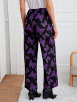 Allover Butterfly Print Pants