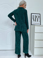 Corduroy Slant Pockets Straight Leg Pants