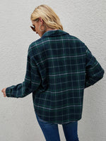 Tartan Print Drop Shoulder Blouse