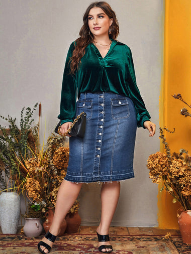 Plus Size Denim Skirts Manufacturers