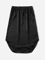 High Waist Solid Satin Skirt