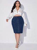 Plus Size Denim Skirts Factory
