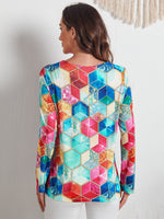 Geo And Plant Print Tee