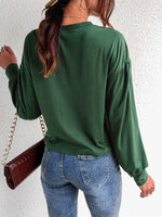 Drop Shoulder Drawstring Hem Tee