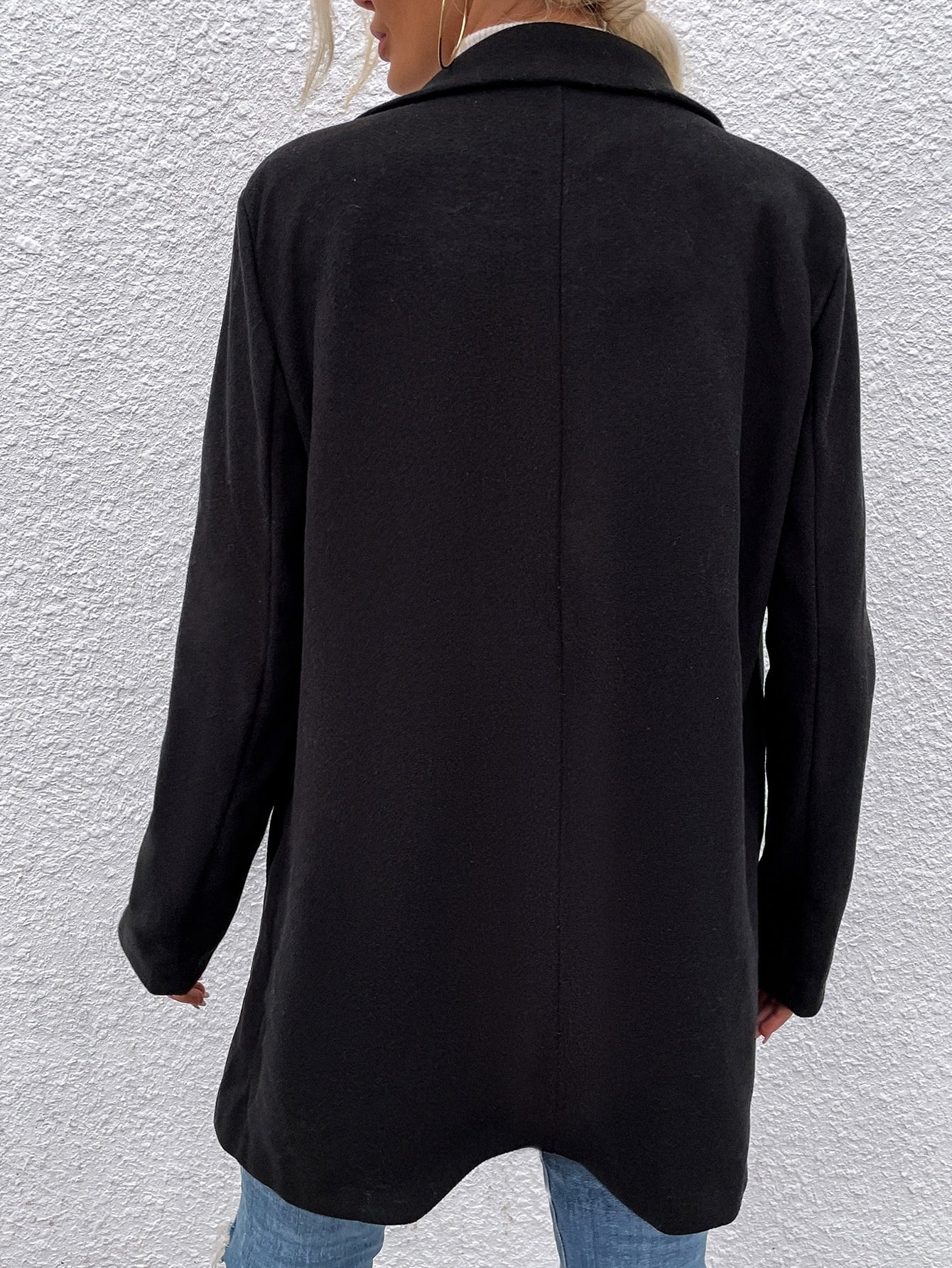 Lapel Neck Double Breasted Overcoat