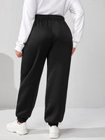 Plus Sun & Moon Print Drawstring Waist Sweatpants