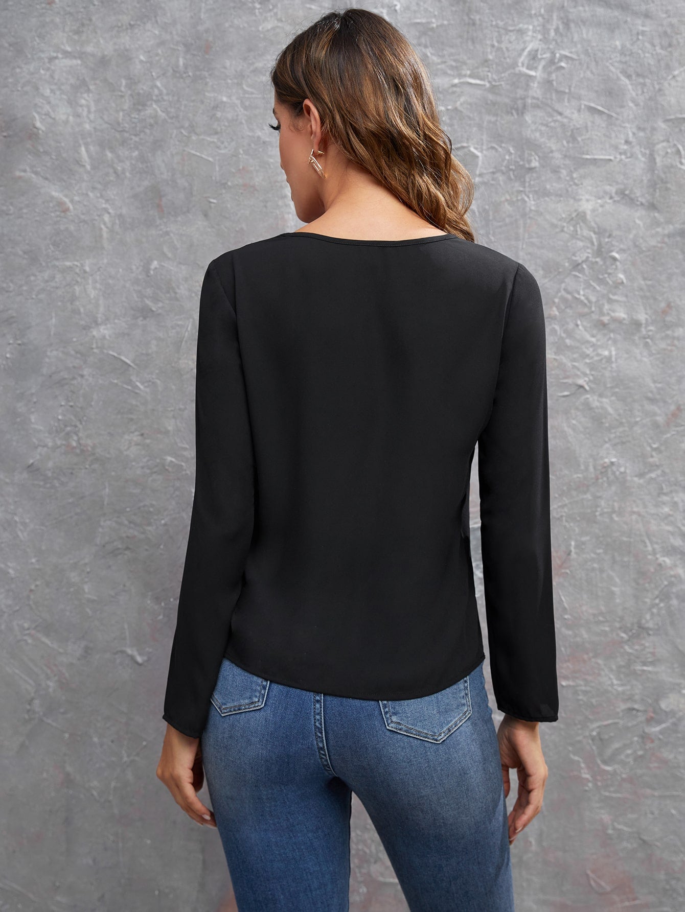 Polka Dot Sheer Mesh Insert Top
