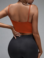 Cut Out Front Ring Detail Crop Cami Top
